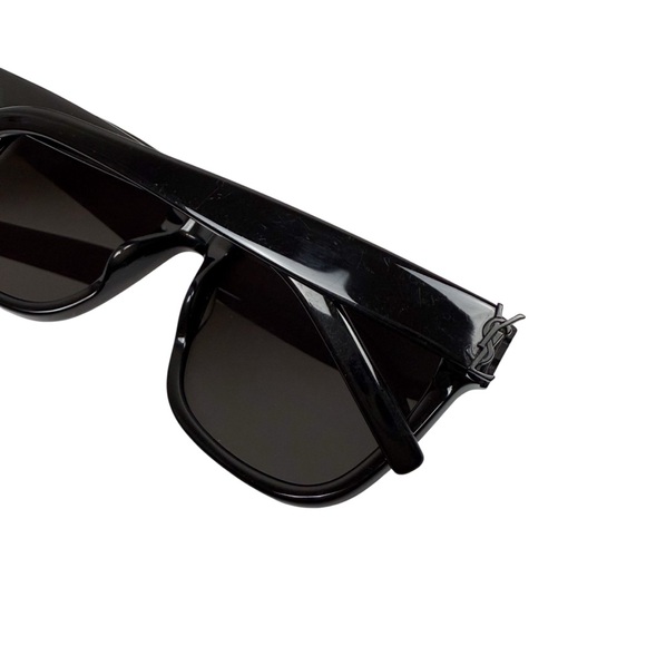Saint Laurent YSL Logo SL M40 Sunglasses Black with Leather Case - Picture 7 of 16